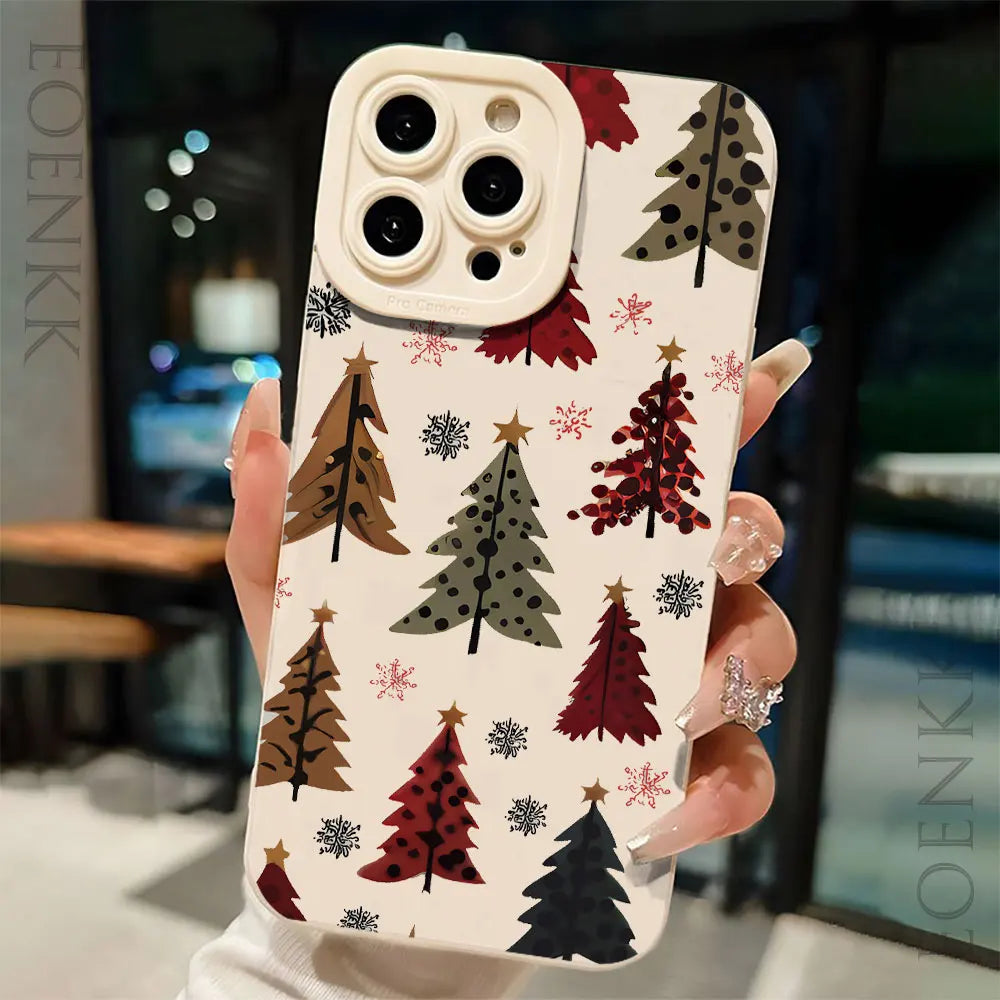 Hand Drawn Holiday Tree Phone Case