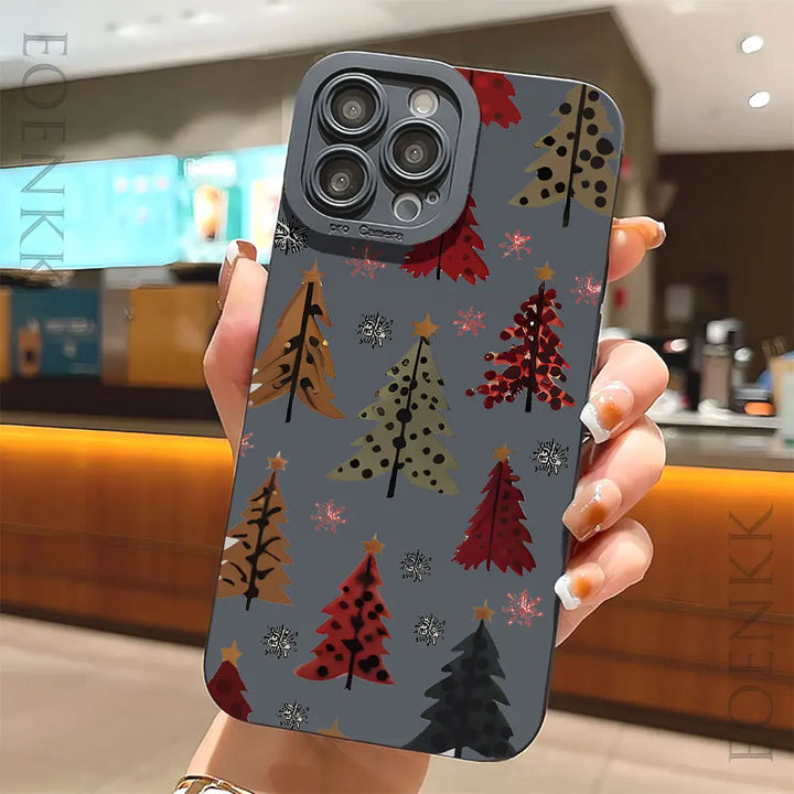 Hand Drawn Holiday Tree Phone Case