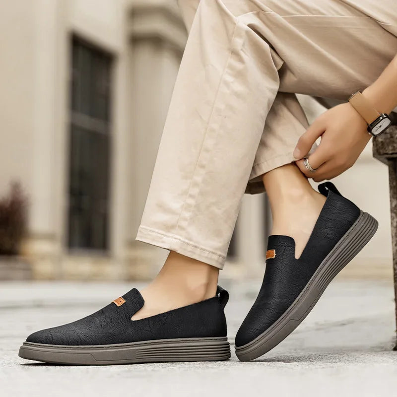 Composed Leather Loafers