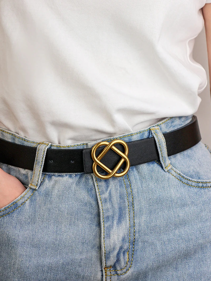 Intertwined Retro Leather Belt