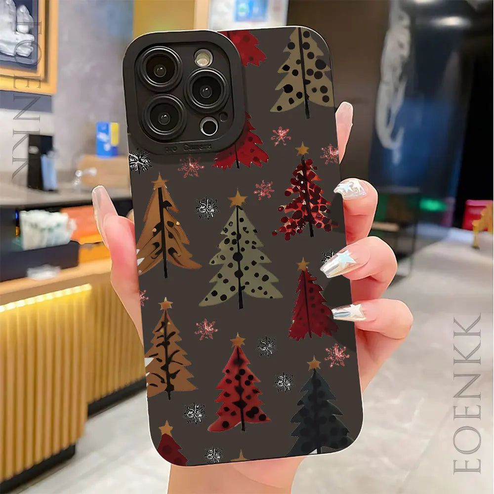 Hand Drawn Holiday Tree Phone Case