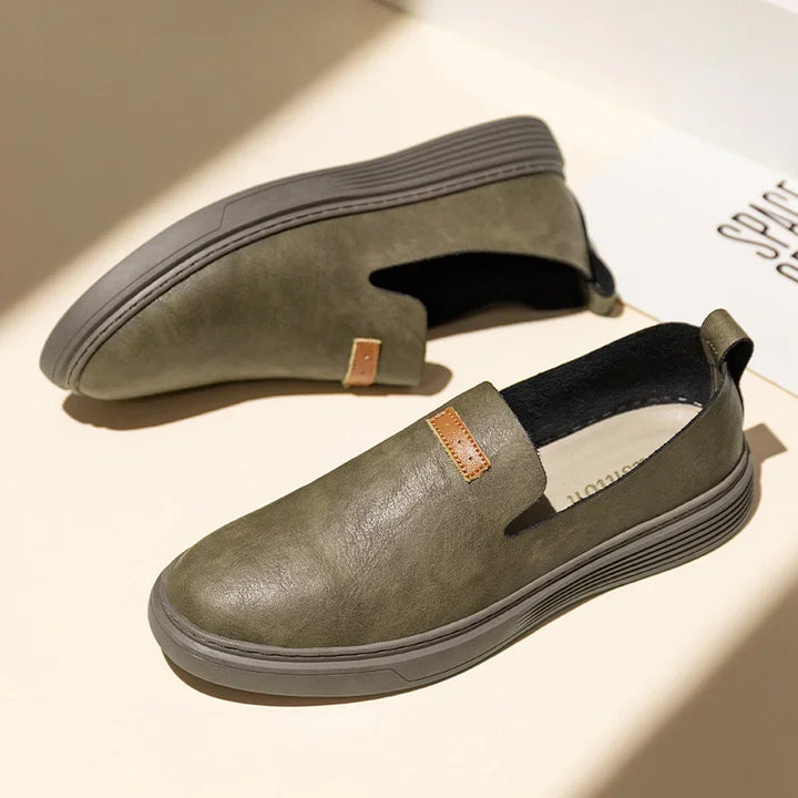 Composed Leather Loafers